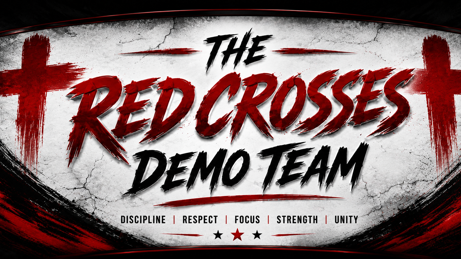 Red crosses pilots and staffのバナー