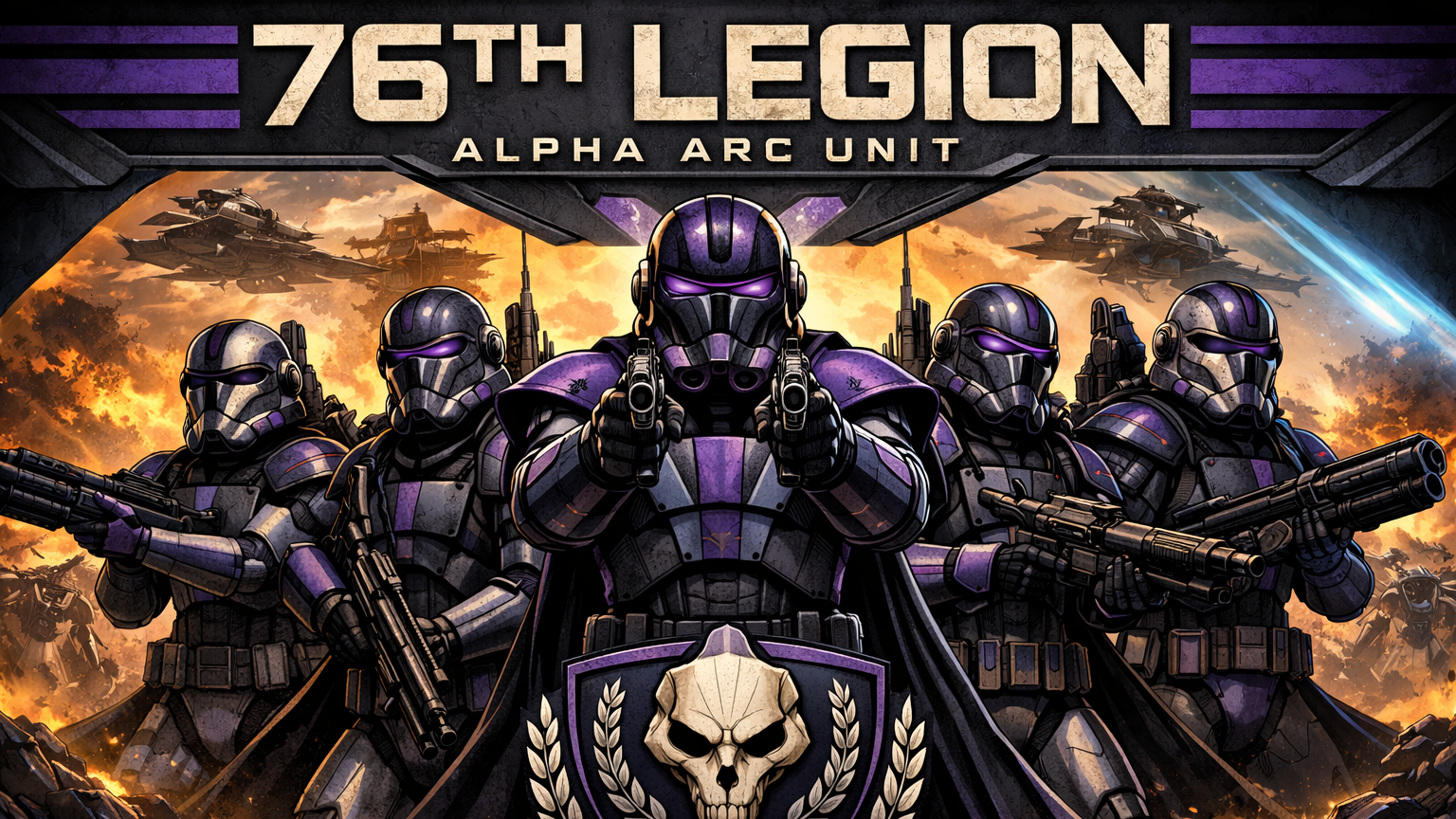 76th legion alpha arc unitのバナー