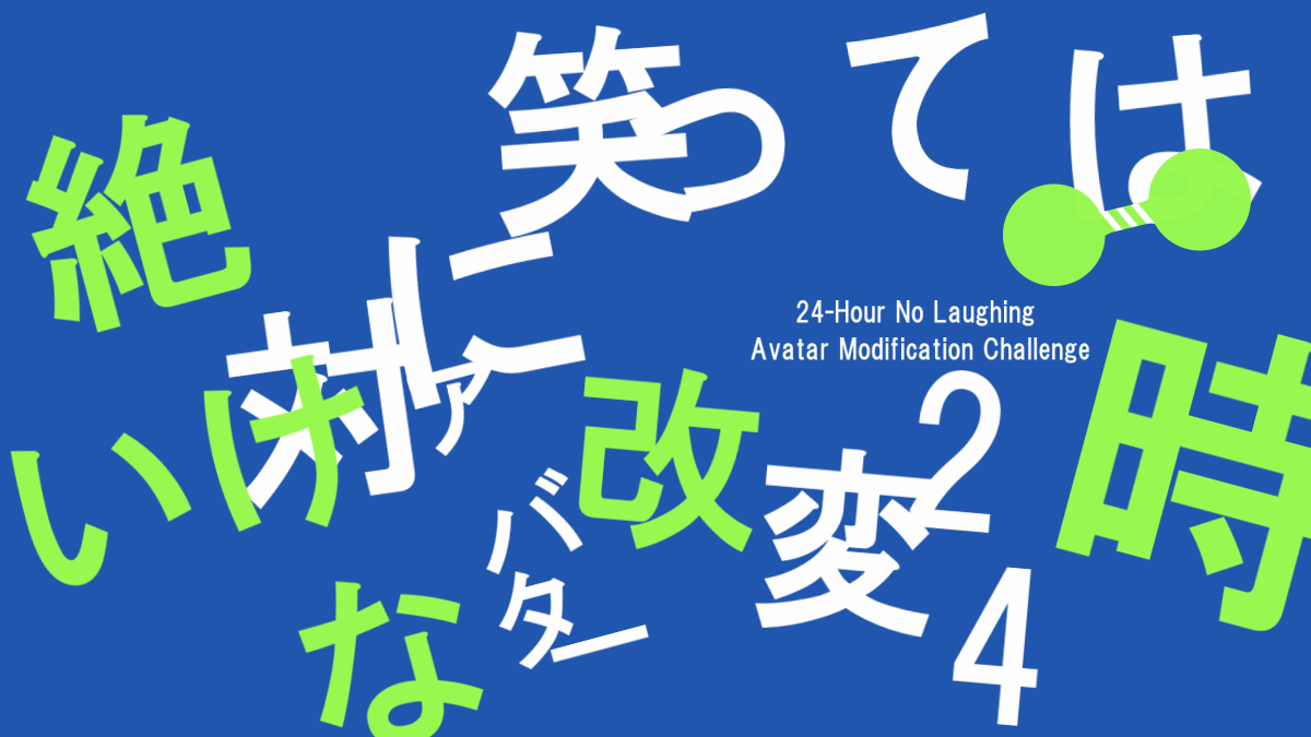 絶対に笑ってはいけないVRChatアバター改変24時のバナー