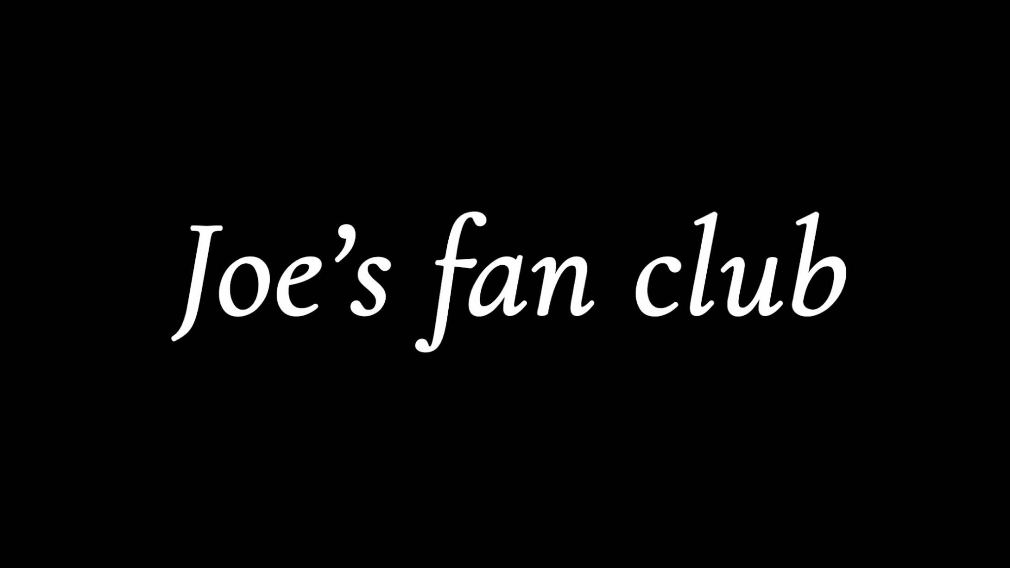 Joes fan clubのバナー