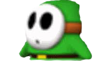 Green shy guy
