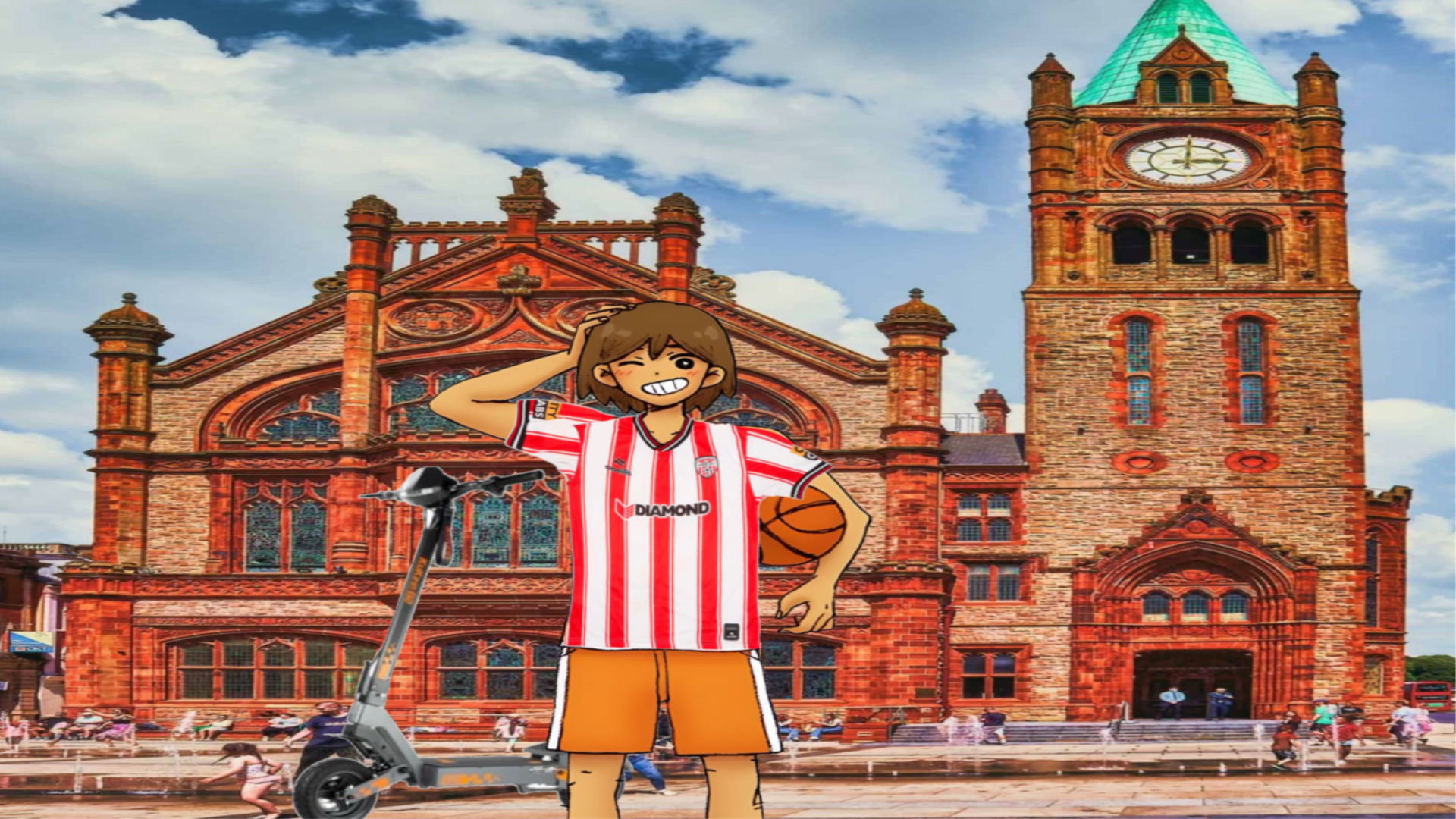 Kel at the guildhall in derryのバナー