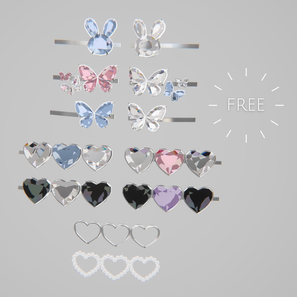 Mochi Hairclip set