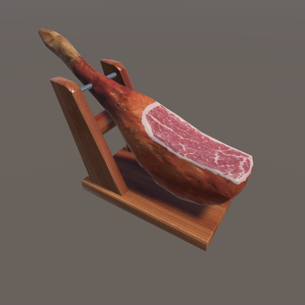 生ハムの原木3Dモデル