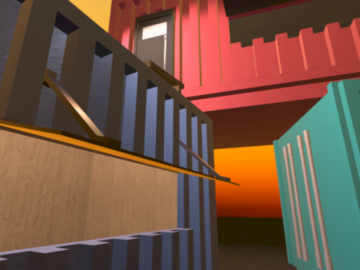blue container