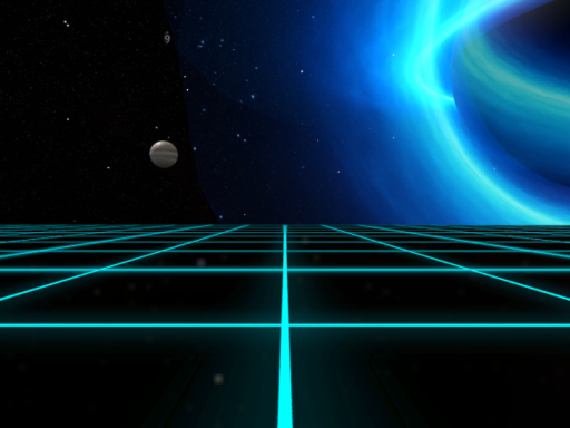 Floating in space