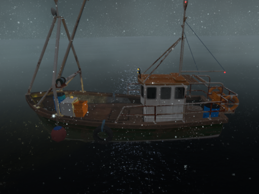 the boat in snow