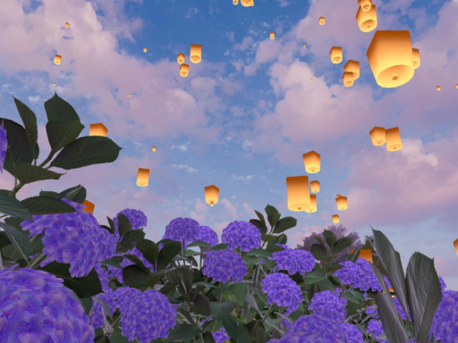 山月の紫陽花