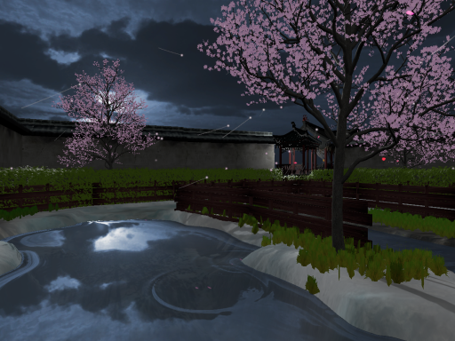Abandoned courtyard