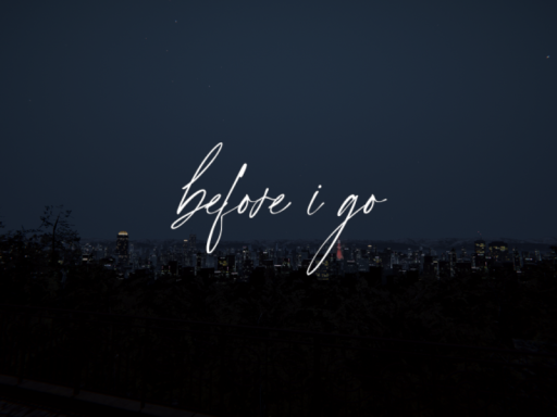 Before I go