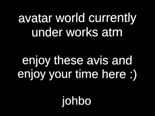 WIP avatar world
