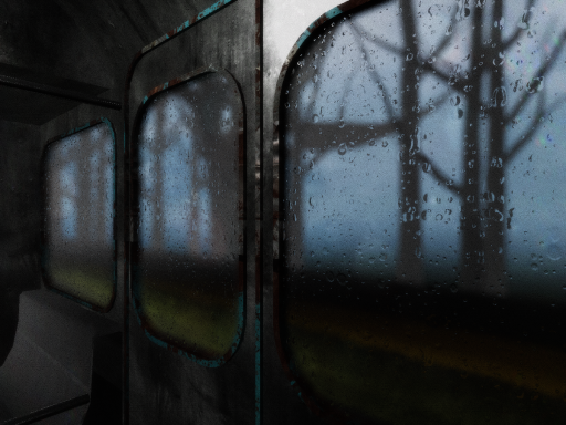 chill train ride w／ thunder／ lightning