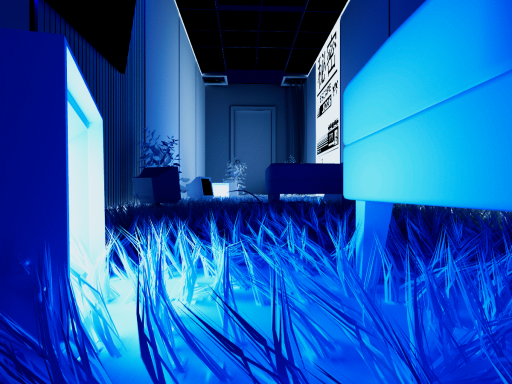 Blue Hallway