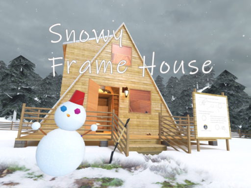Snowy Frame House