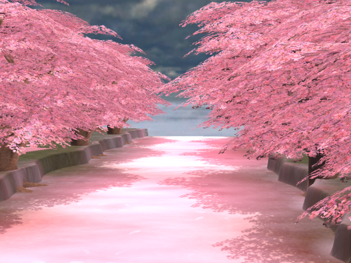 pink ocean