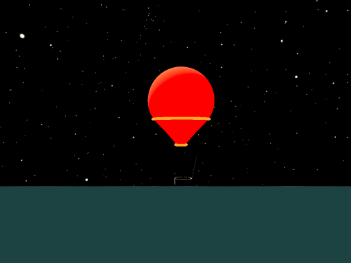 Balloon in the middle of the sea