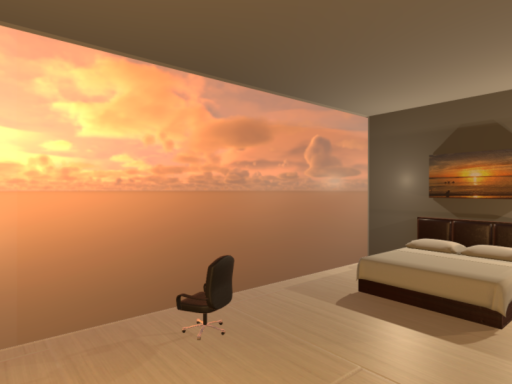 夕阳下的小屋