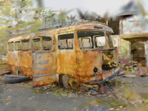 Rusty Bus in Pripyat （Gaussian Splat）