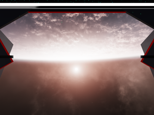 Room in orbit with earth