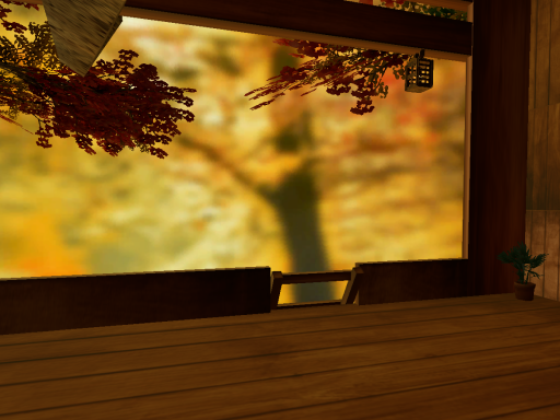 Wooden house in forest