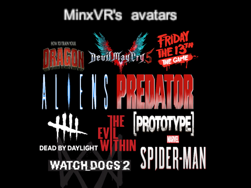 -Minxvr-'s Video game Avatarsǃ New DMC avatars and othersǃ（update 1 ⁄ 27⁄ 26）