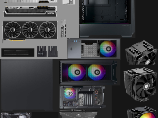 Room with working desktop monitors