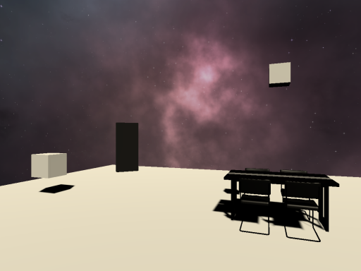 table set in space