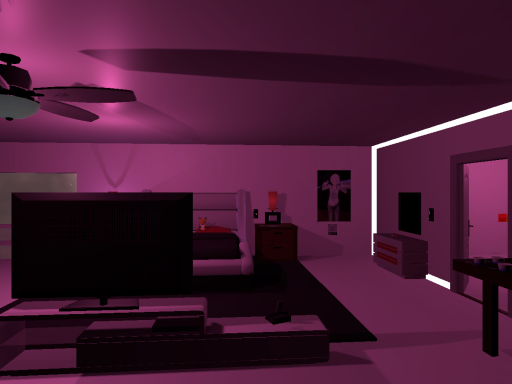 Chill Bedroom With Drinks and Ice cream