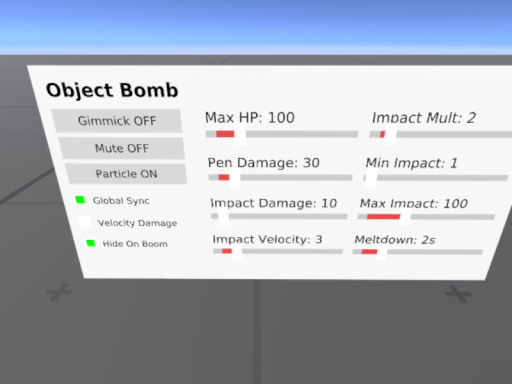 Object Bomb Test World