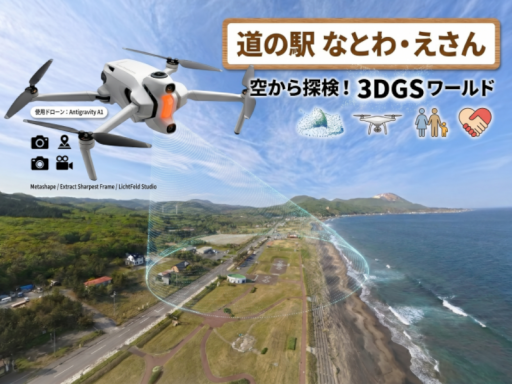 3Dガウシアン 道の駅「なとわ・えさん」