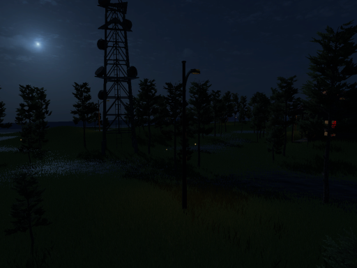 Cabin In The Night Woods