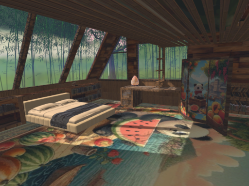 panda's rainny home