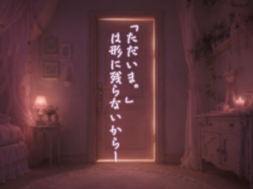 「ただいま。」は形に残らないからー