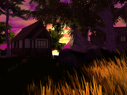 Sunset in the Grass