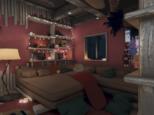 粉色林中小屋