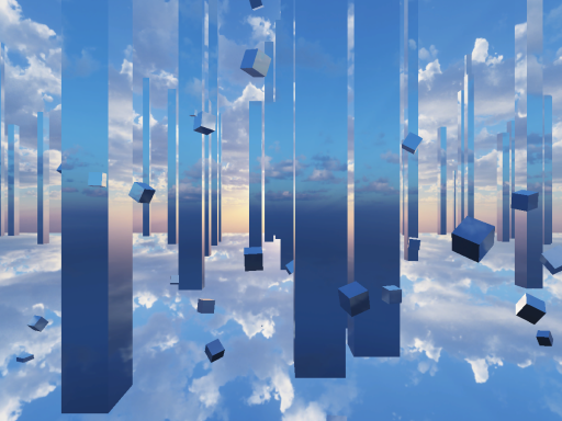 Sky on cube