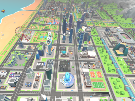 Large Low Poly City