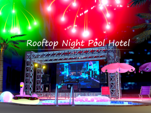 Rooftop Night Pool Hotel