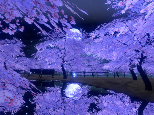 夜、桜、輝き、、、