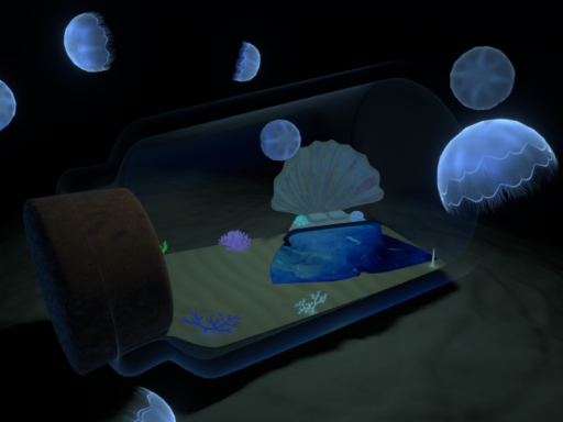Bottle on Seabed