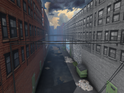Rainy Morning Alleyway
