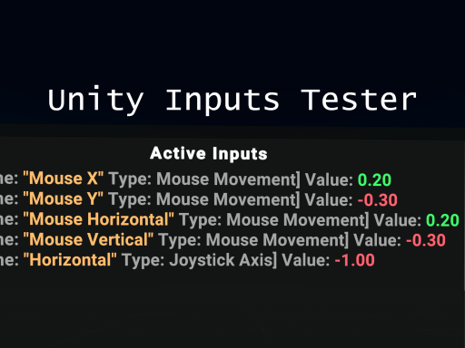 Unity Inputs Tester