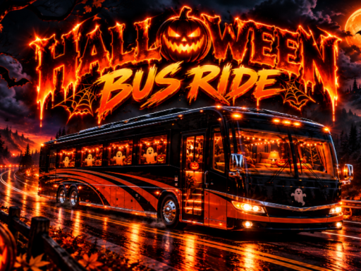 Cozy Halloween bus