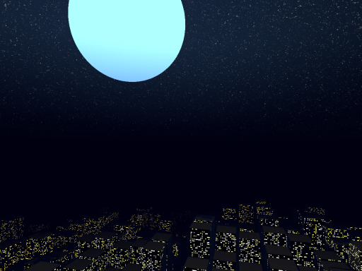 Moonlit City Night
