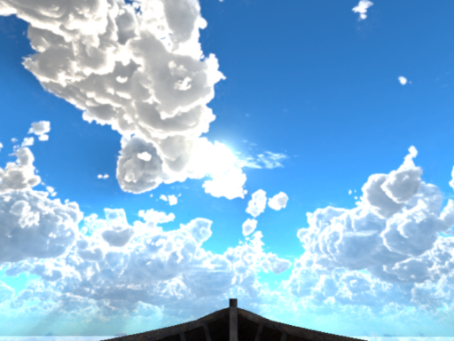 boat in the sky
