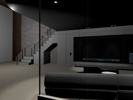 dim room