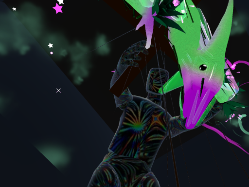 ［TiltBrush］ Dinosaur Puppet World - Rainbow Crystals v1