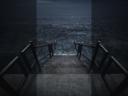 stairs to the ocean