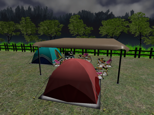 Camping in the Rain 앞마당캠핑