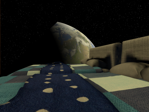 Bed with mirrors